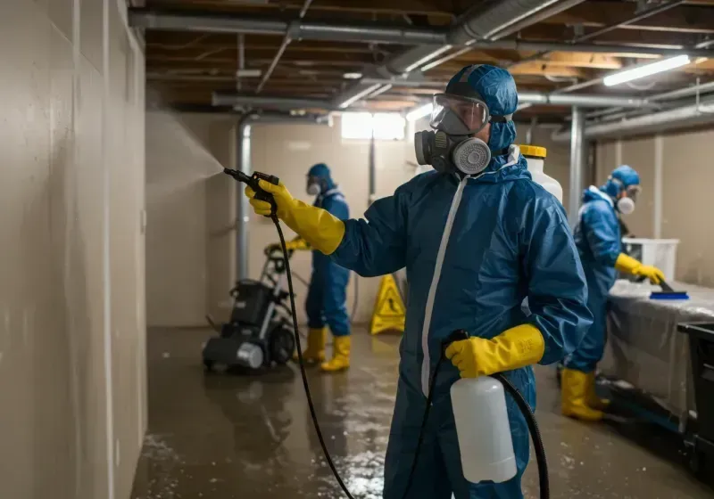 Basement Sanitization and Antimicrobial Treatment process in Hollywood, CA